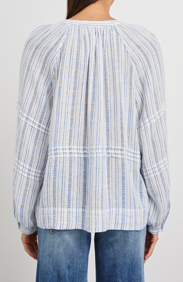 Rails Frances Stripe Linen Blend Button-Up Shirt, Alternate, color,