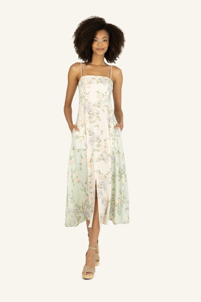 Sue Dress, Alternate, color, Pastel Floral Road Print