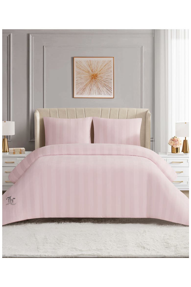 Jenny Velour Comforter Set, Alternate, color, LIGHT PINK