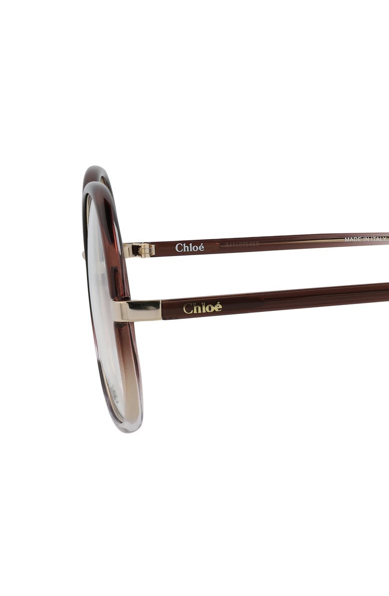 Chloé Fashion 55mm Round Optical Glasses, Alternate, color,