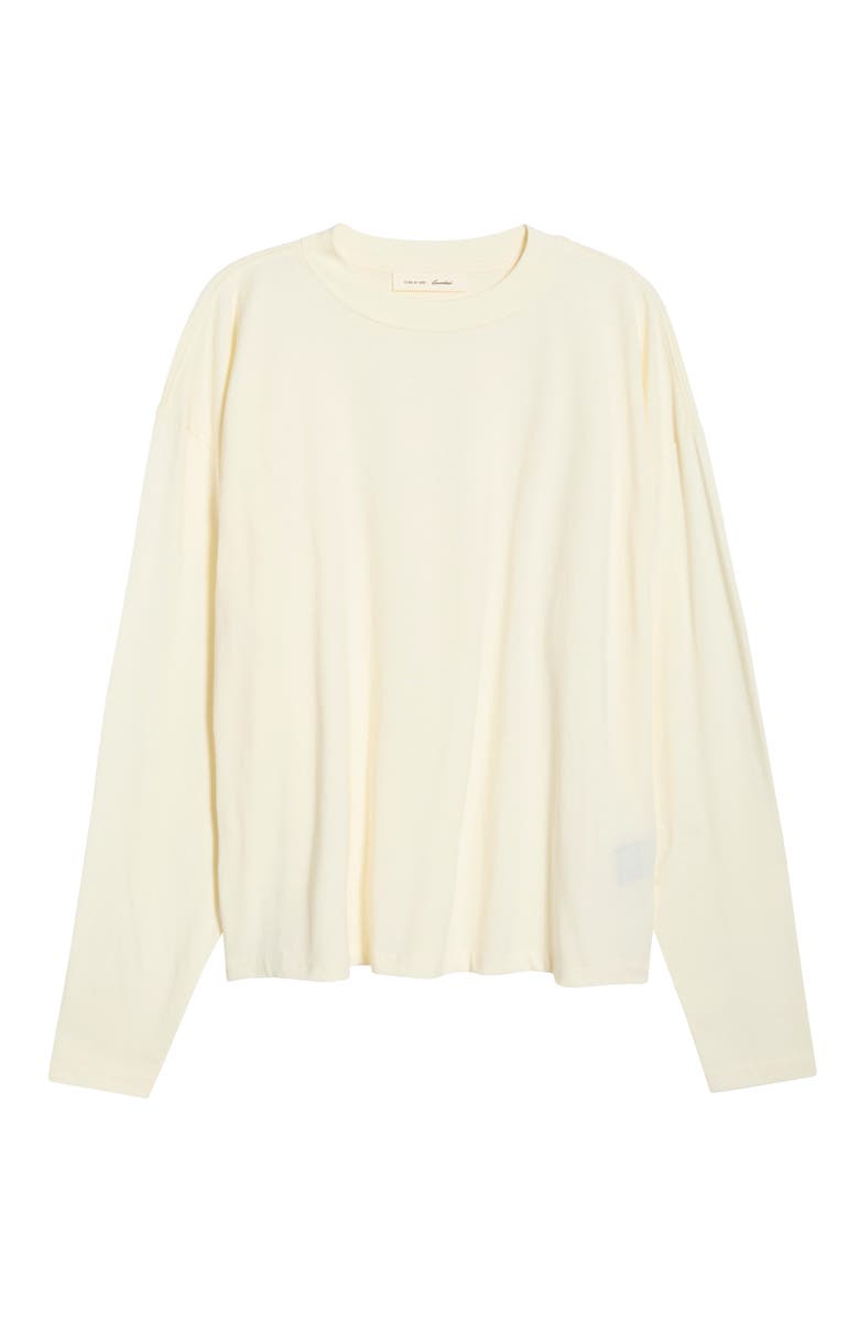 Fear of God Essentials Signature Essential Long Sleeve T-Shirt, Main, color, Ivory