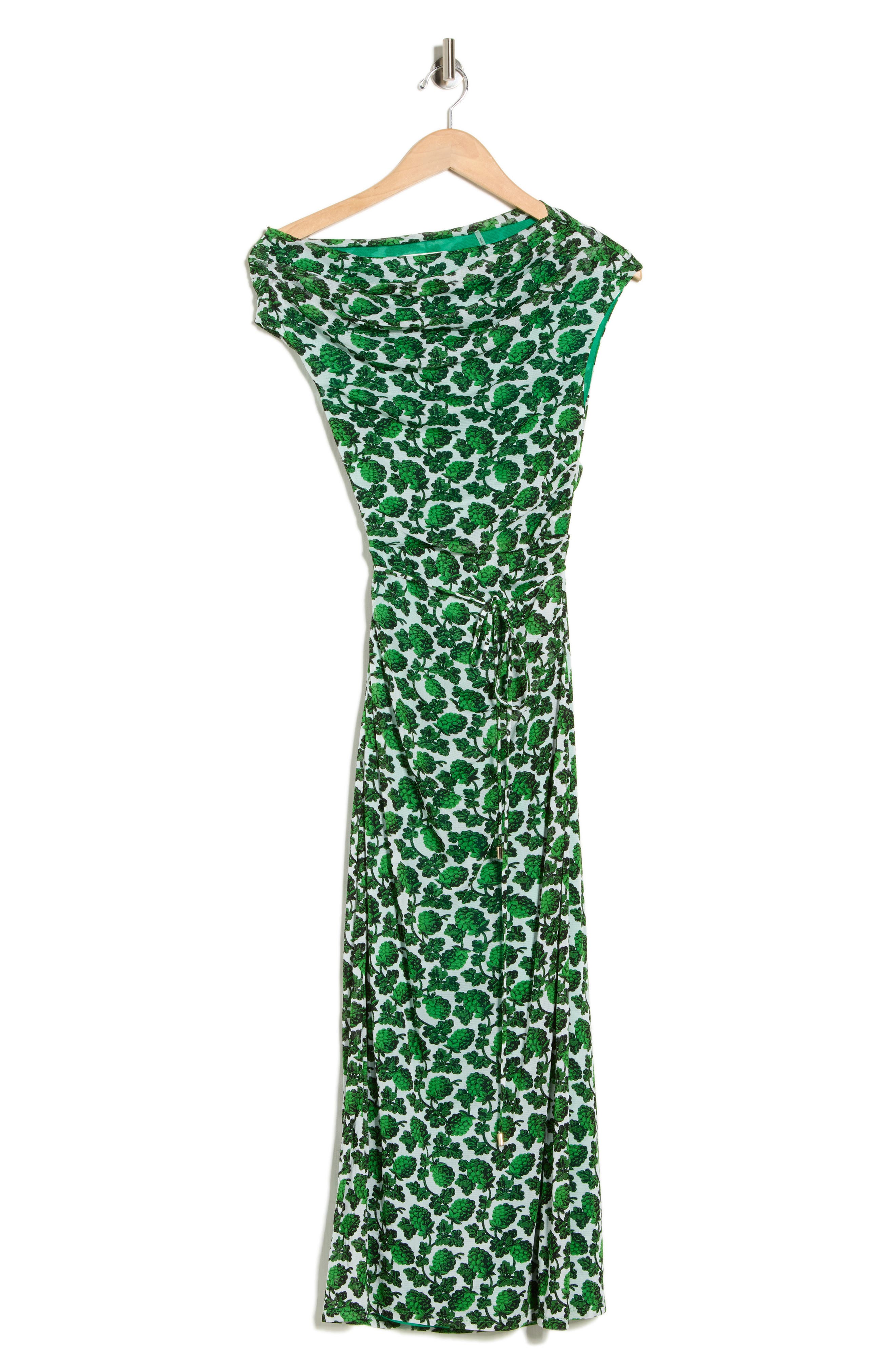 Diane von Furstenberg Wittrock One-Shoulder Cap Sleeve Mesh Midi Dress