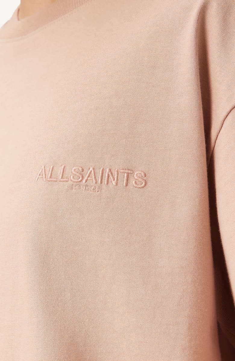 AllSaints Covenant Amelie Oversize Cotton Graphic T-Shirt, Alternate, color, Dusty Pink