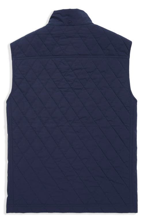 Vineyard Vines Dorset Quilted Stretch Wool Vest In Blue