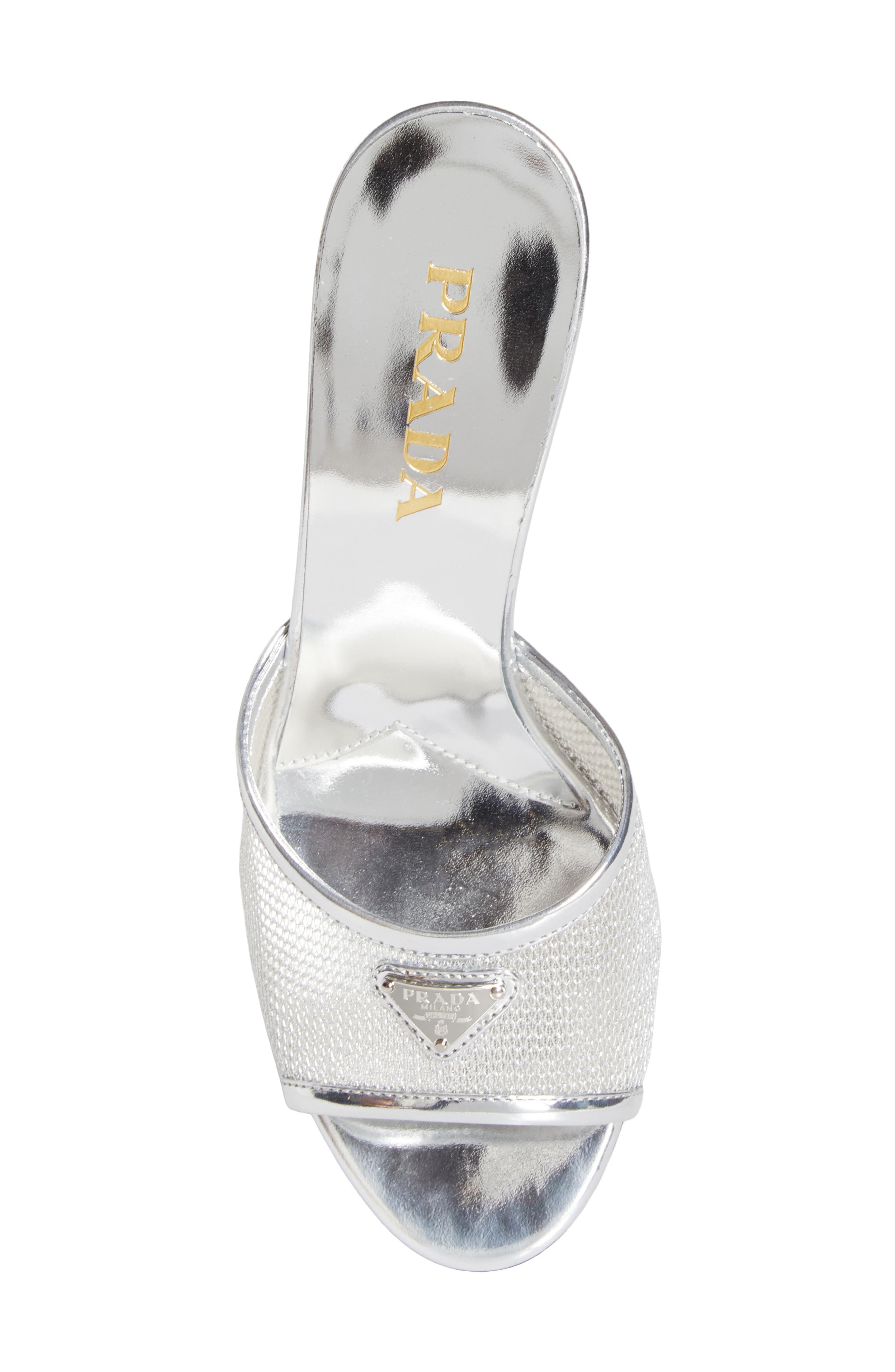 Mesh Slide Sandal, Alternate, color, ARGENTO