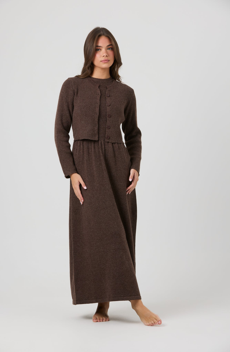 By Tess Collection Rowyn Dress, Alternate, color, Brown