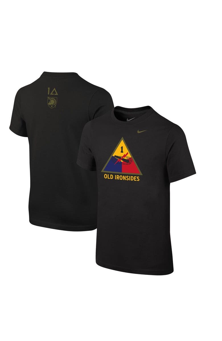 Nike Youth Nike Black Army Black Knights 1st Armored Division Old Ironsides Operation Torch T-Shirt, Main, color,