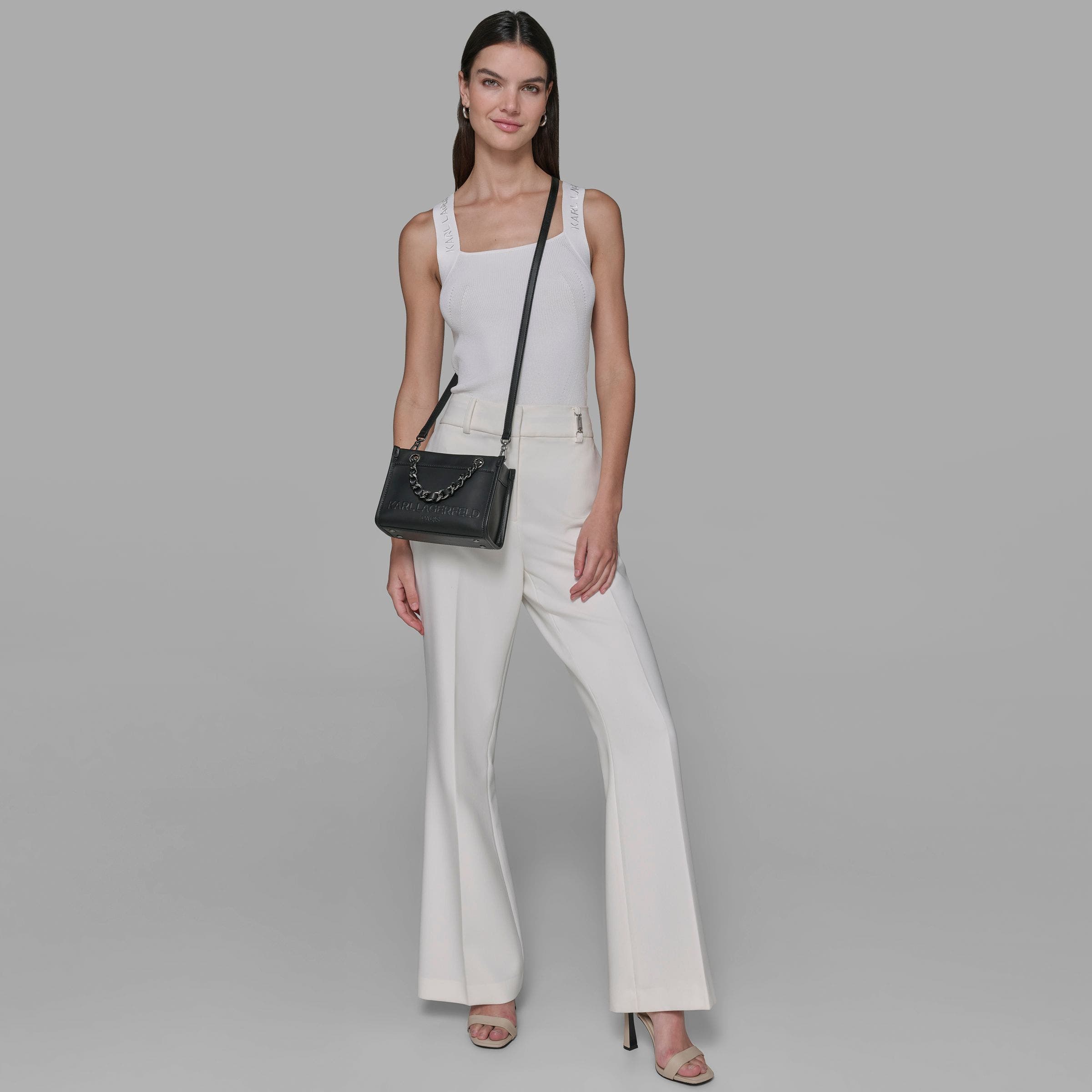 KARL LAGERFELD PARIS Savoie Crossbody, Alternate, color, Black