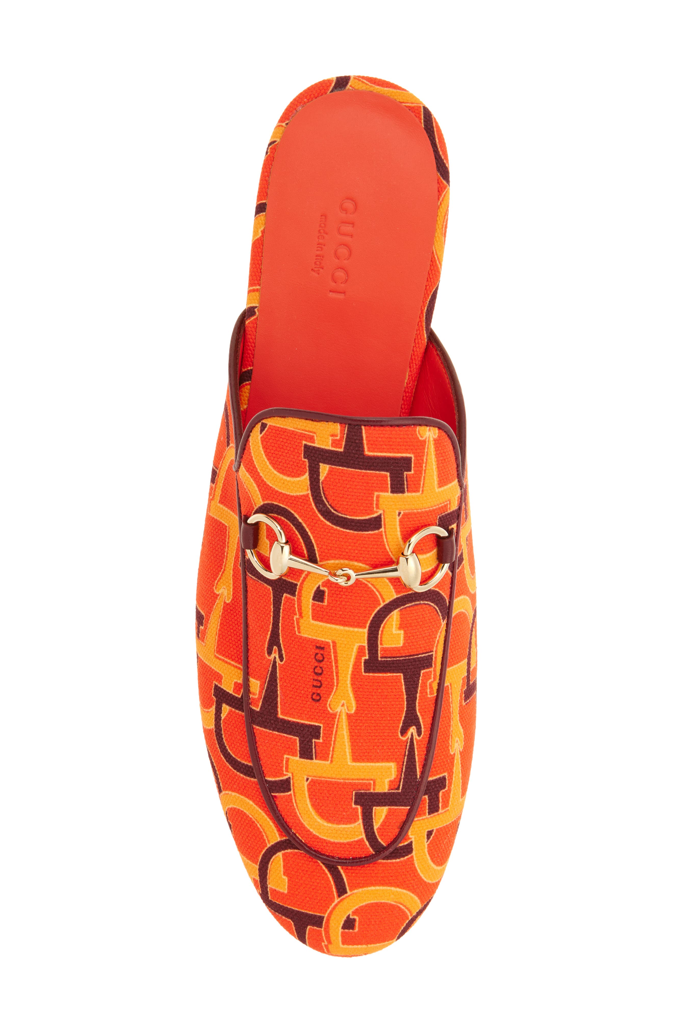 Gucci Princetown Horsebit Loafer Mule, Alternate, color, Orange