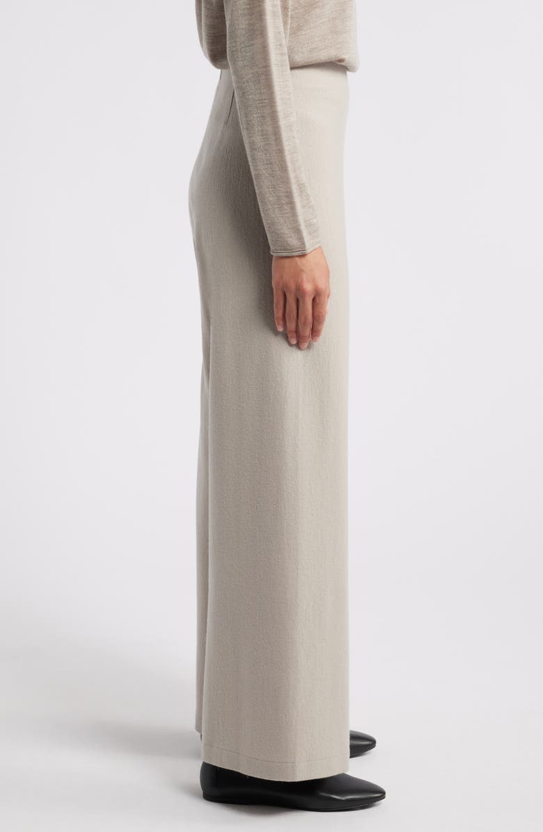 Eileen Fisher Wool Wide Leg Pants, Alternate, color, Dove