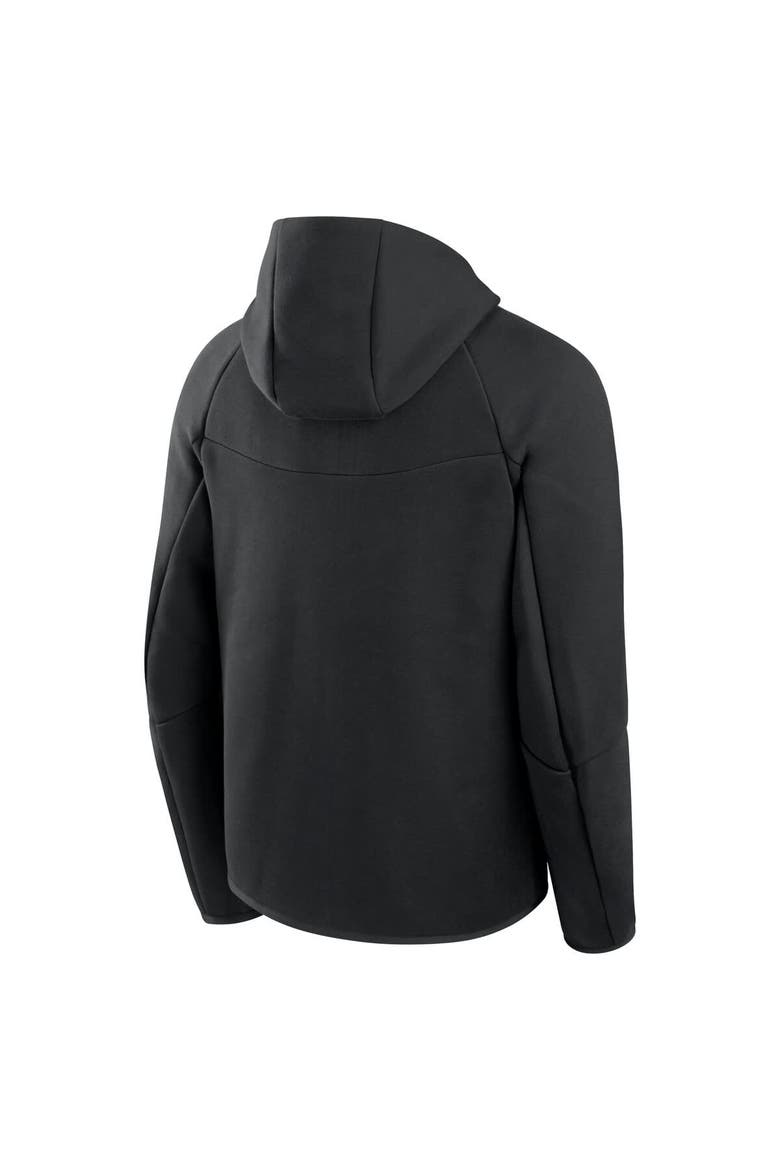 Men's Nike Black Milwaukee Brewers Tech Fleece Raglan Full-Zip Windrunner Hoodie, Alternate, color, Black