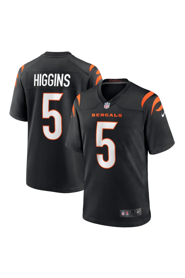 Men's Nike Tee Higgins Black Cincinnati Bengals Game Player Jersey, Alternate, color, Black