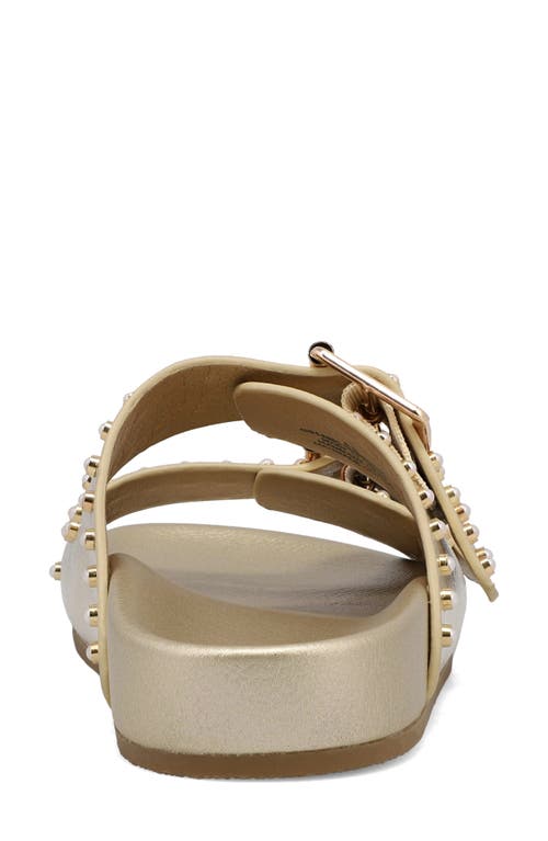 Mia Brooklyn Slide Sandal In Gold