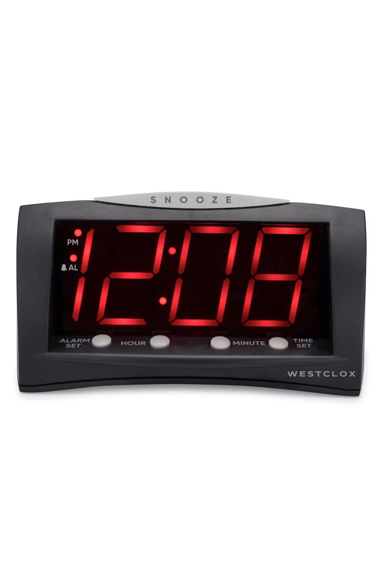 Westclox Triad Alarm Clock, Main, color, Black