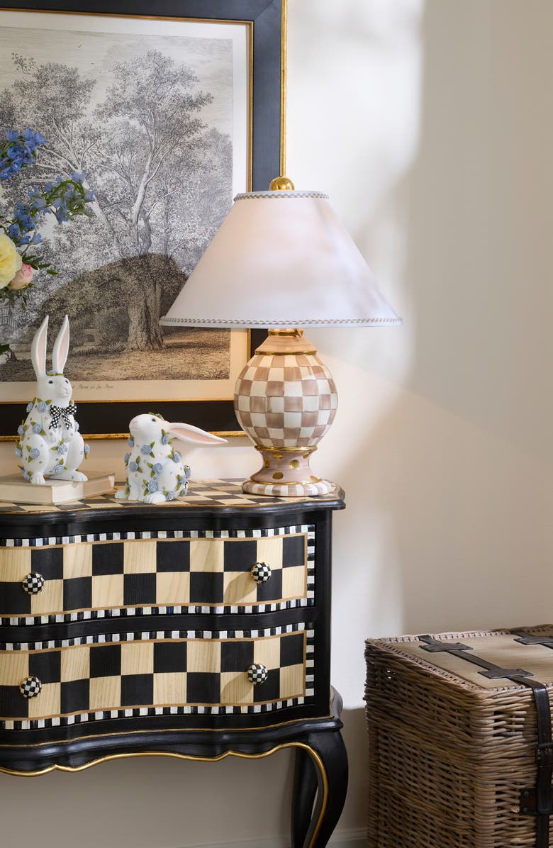 MACKENZIE CHILDS Mocha Check Globe Lamp, Alternate, color, Mocha