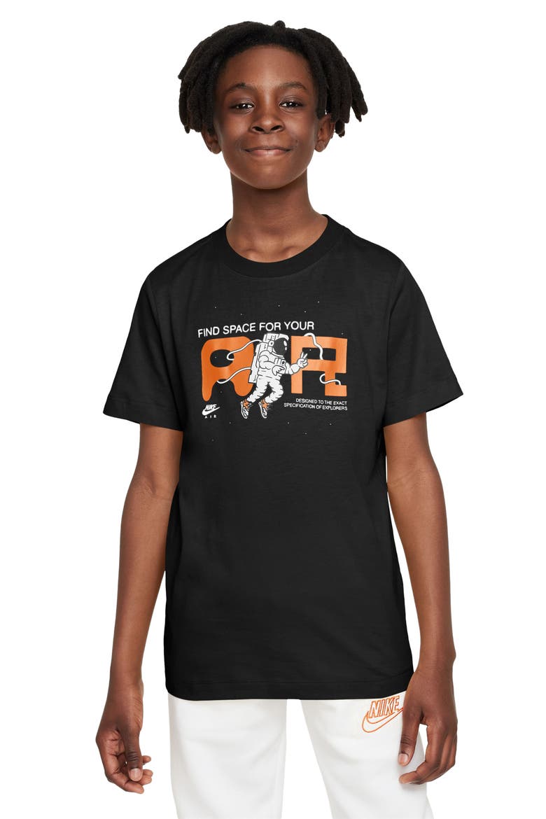 Kids' Air Graphic T-Shirt, Main, color, BLACK