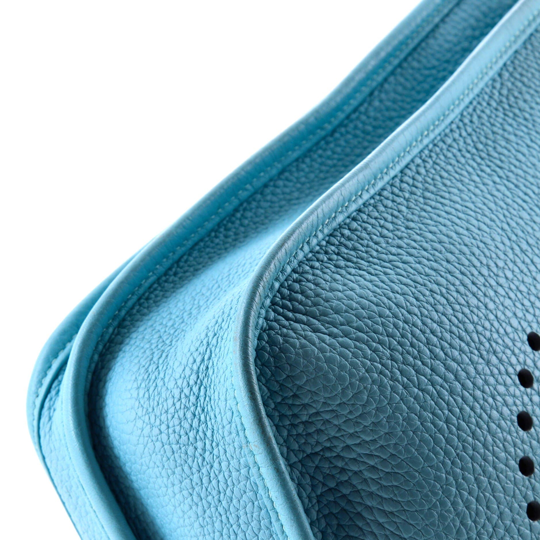 Pre-Owned Hermes Evelyne Bag Gen III Clemence PM, Alternate, color, Bleu Atoll