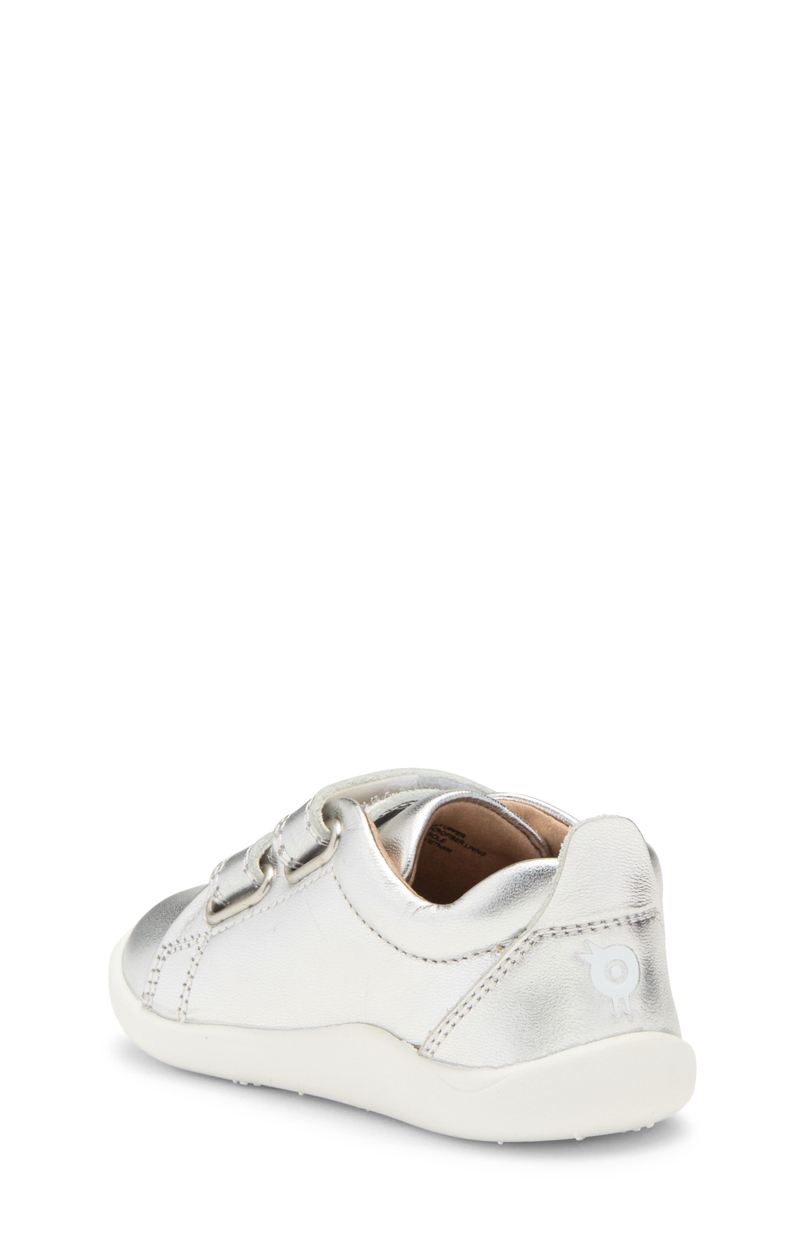 OLD SOLES Kids' Metallic Leather Sneaker, Alternate, color, Silver