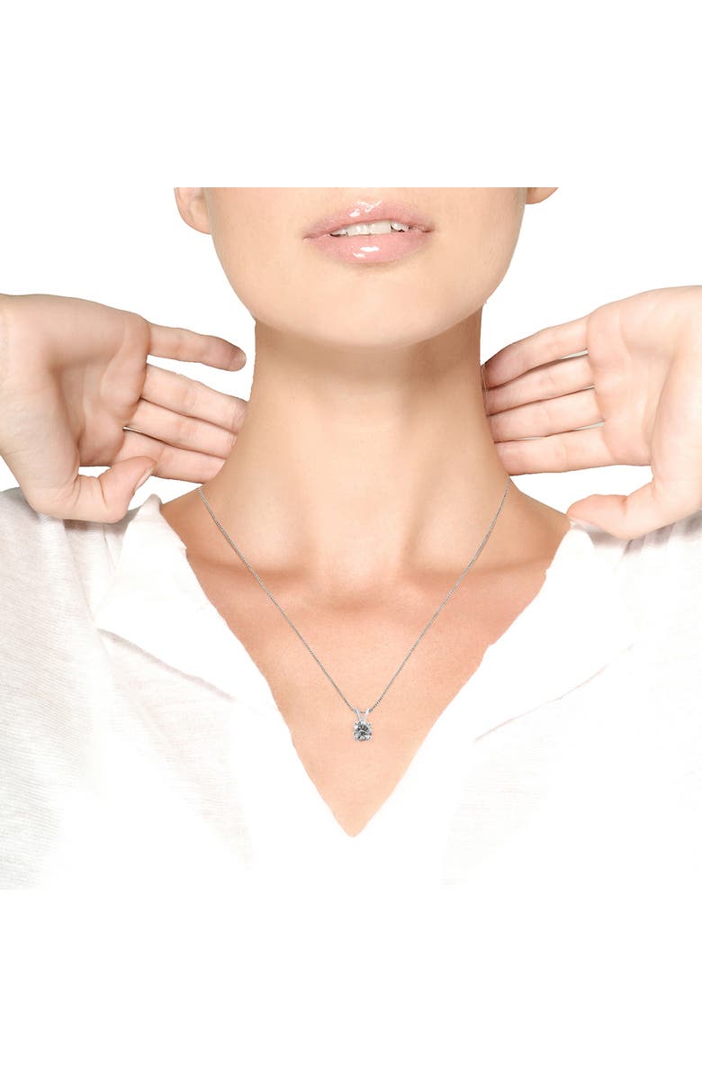 Haus of Brilliance 14K Gold 1/4 Cttw Lab Grown Diamond Solitaire Pendant Necklace, Alternate, color, Diamond