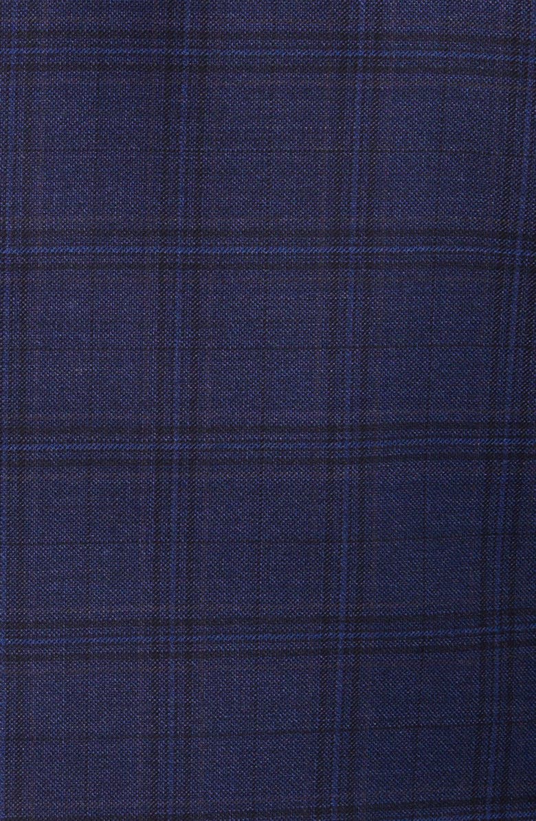 Canali Siena Regular Fit Plaid Wool Sport Coat, Alternate, color, Navy