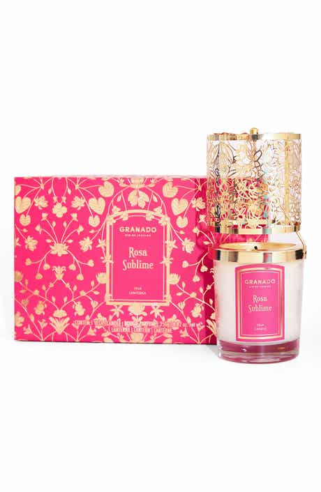 GRANADO Rosa Sublime Scented Candle & Lantern Set