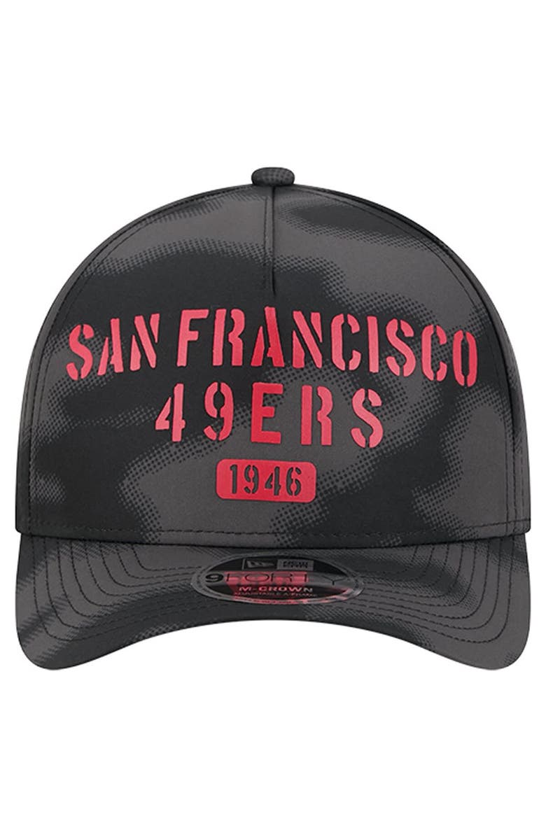 New Era Men's New Era Gray San Francisco 49ers Halftone Camo 9FORTY Hat, Alternate, color, Gray