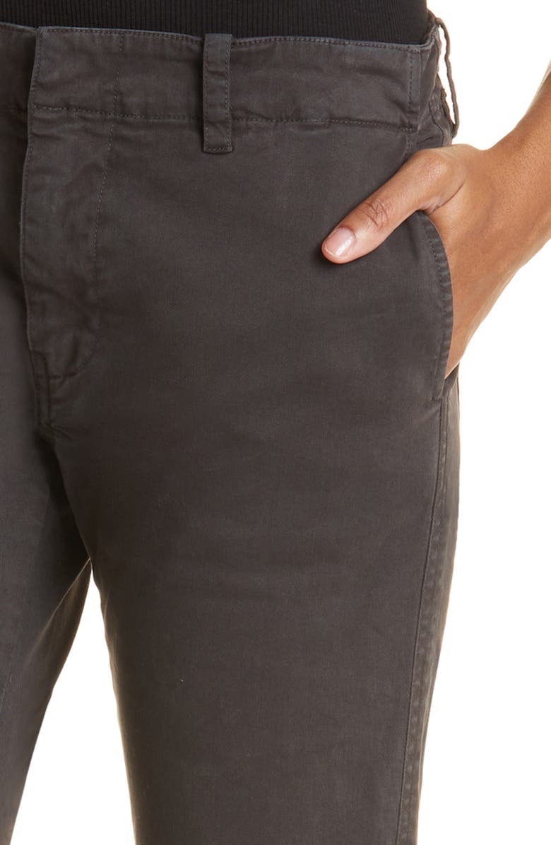 Nili Lotan Stretch Cotton Twill Crop Military Pants, Alternate, color,