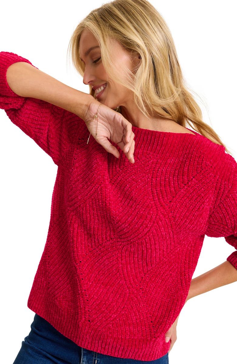 Tommy Bahama Shell St. Luna Boat Neck Sweater, Alternate, color, Tango Red