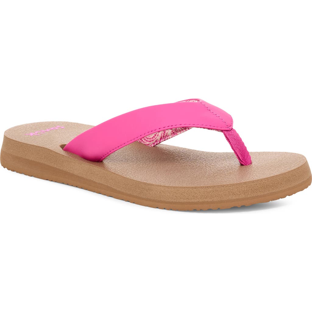 Sanuk Yoga Mat Ii Flip Flop In Pink