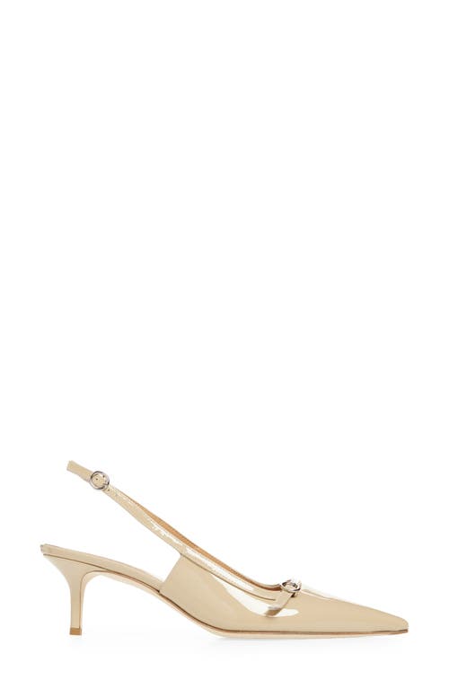Shop Aeyde Saba Pointed Toe Slingback Pump In Latte