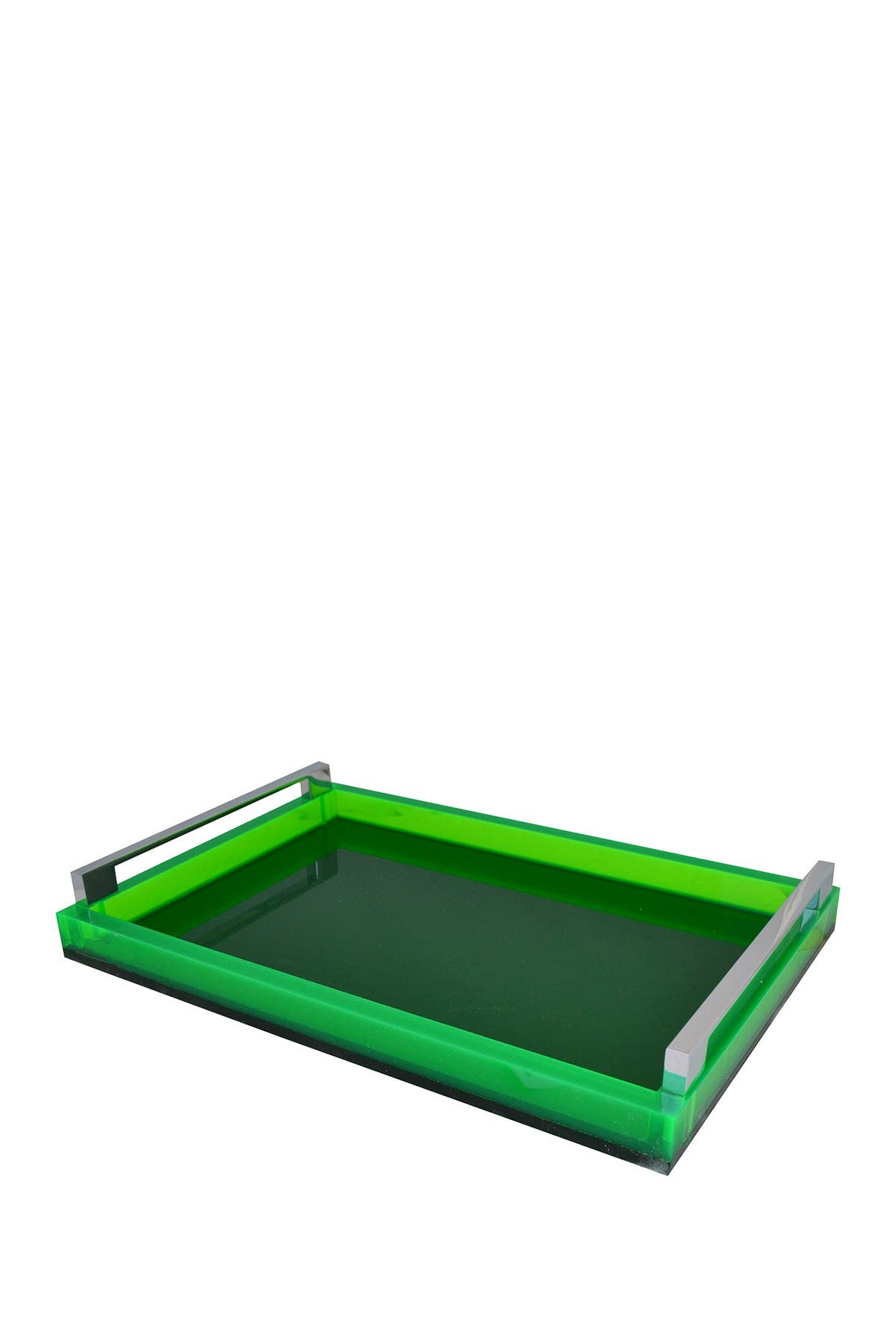R16 HOME Silver Handle Green Tray