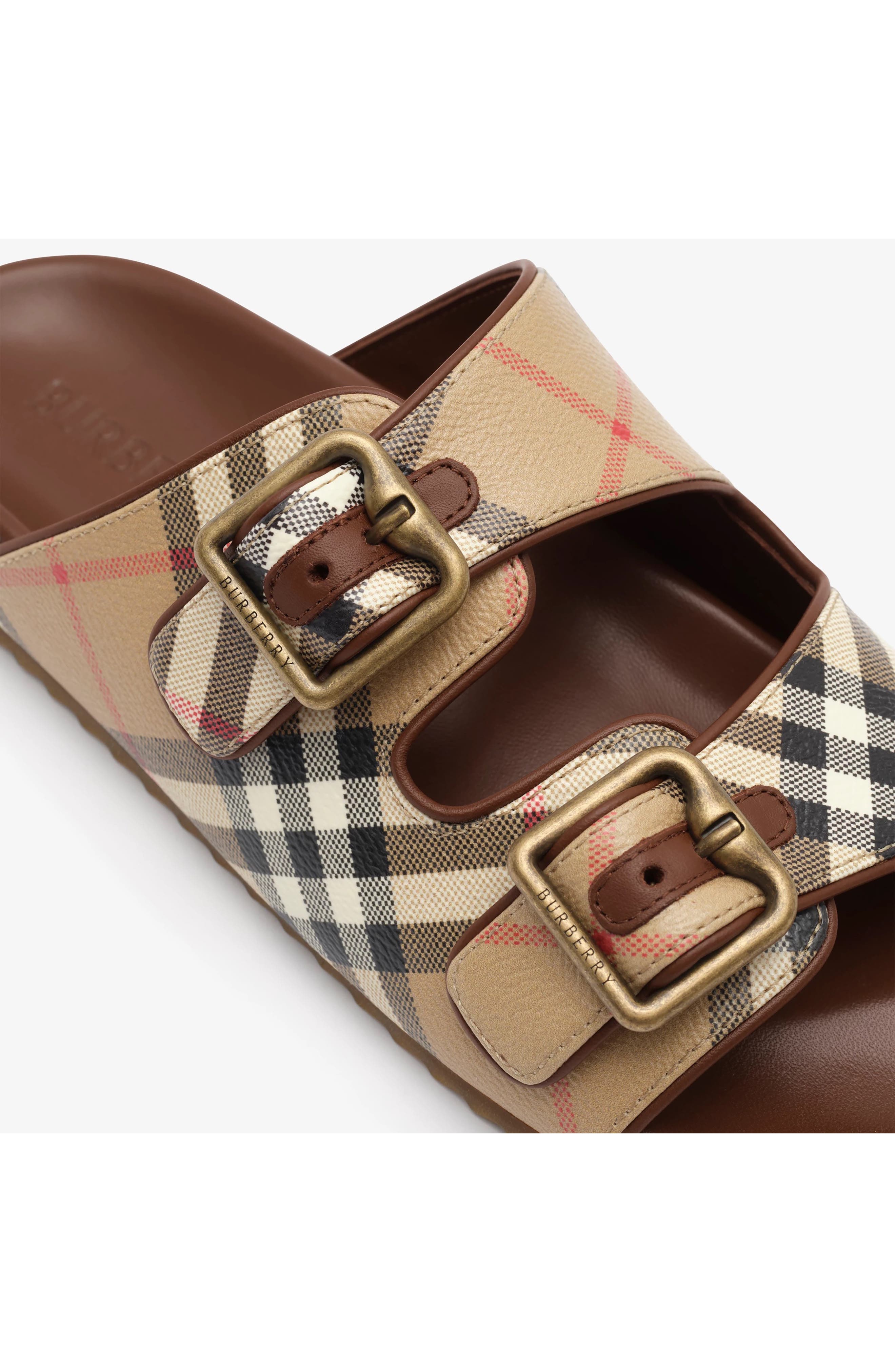 Urchin Check Slide Sandal, Alternate, color, ARCHIVE BEIGE IP CHK