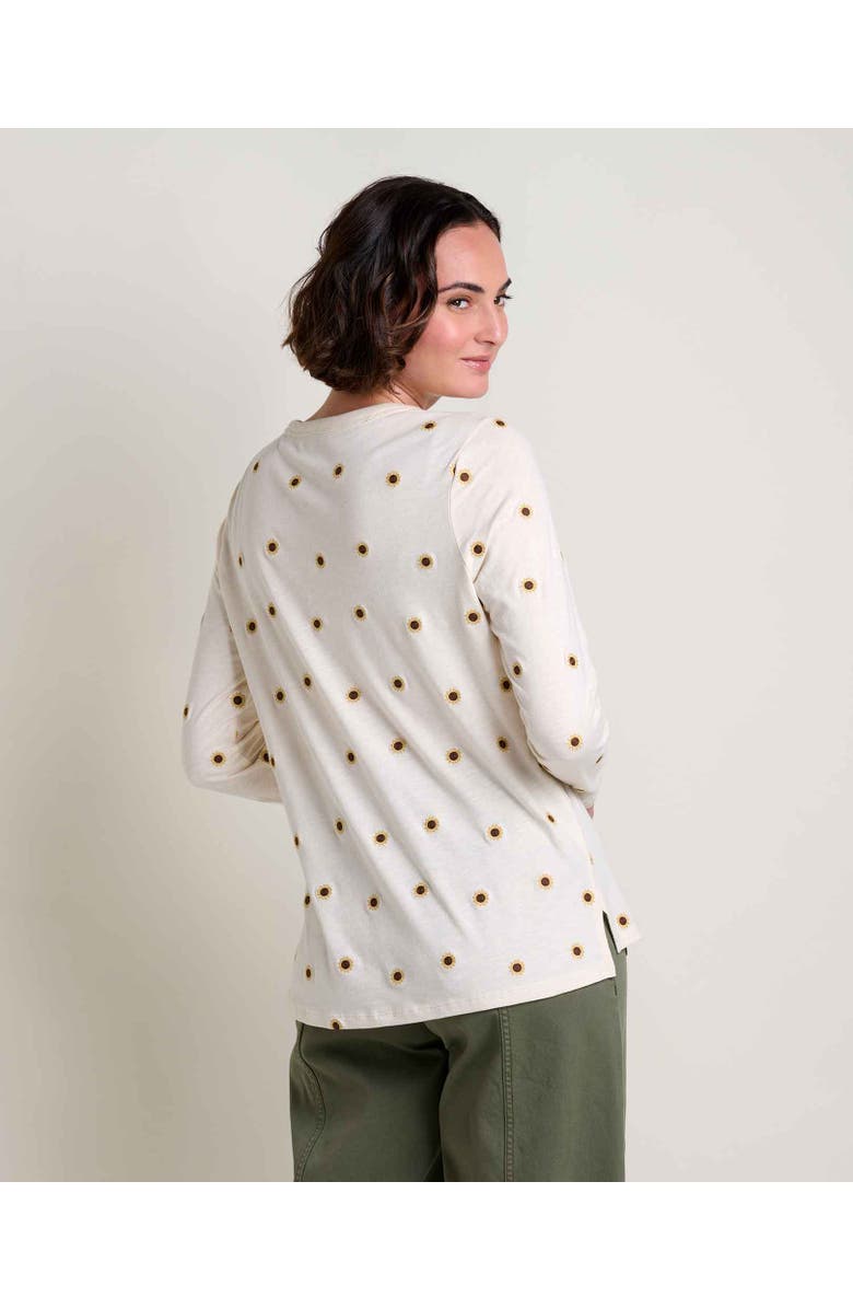 Toad & Co Primo Long Sleeve Embroidered Crew, Alternate, color, Salt Sunflower Embroidery