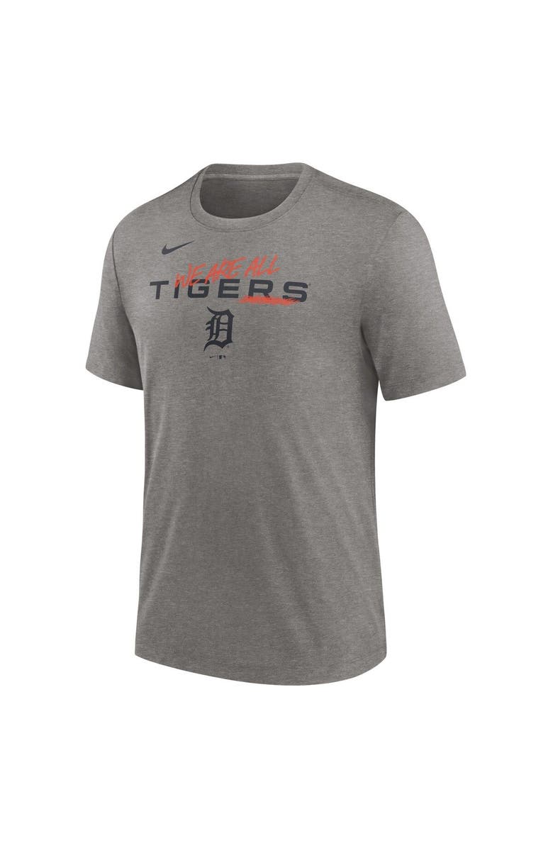 Nike Men's Nike Heather Charcoal Detroit Tigers We Are All Tri-Blend T-Shirt, Alternate, color, Heather Charcoal