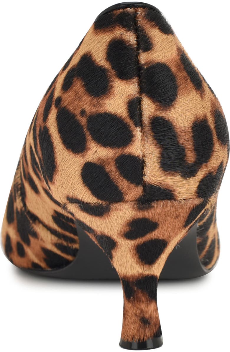 Nine West Sisko Genuine Calf Hair Pointed Toe Kitten Heel Pump, Alternate, color, Dark Natural