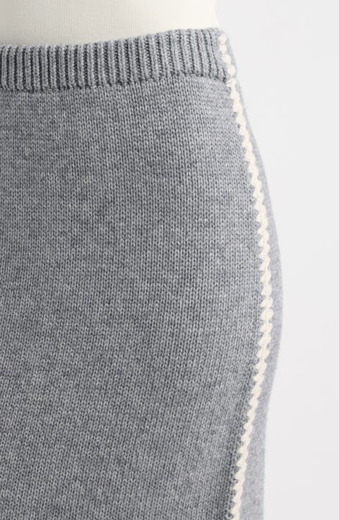 Chantal Whipstitch Midi Skirt