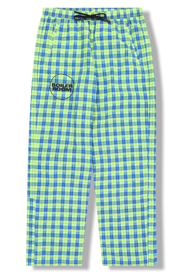 x Boiler Room Practice Plaid Track Pants, Alternate, color, NEON