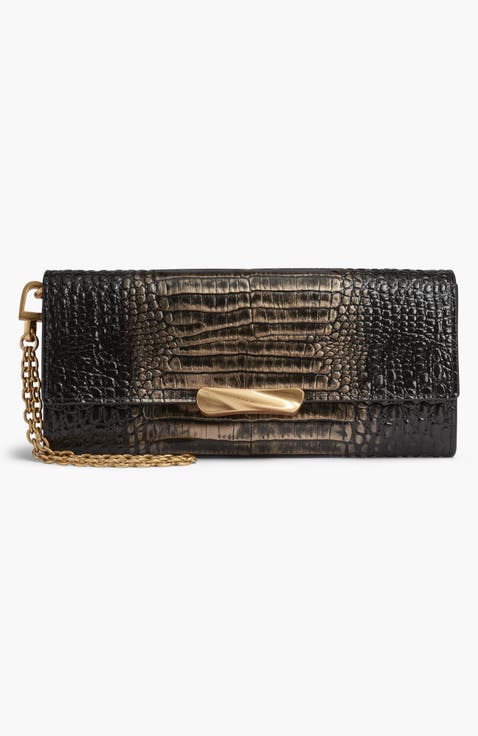 Amagansett Metallic Croco Wallet