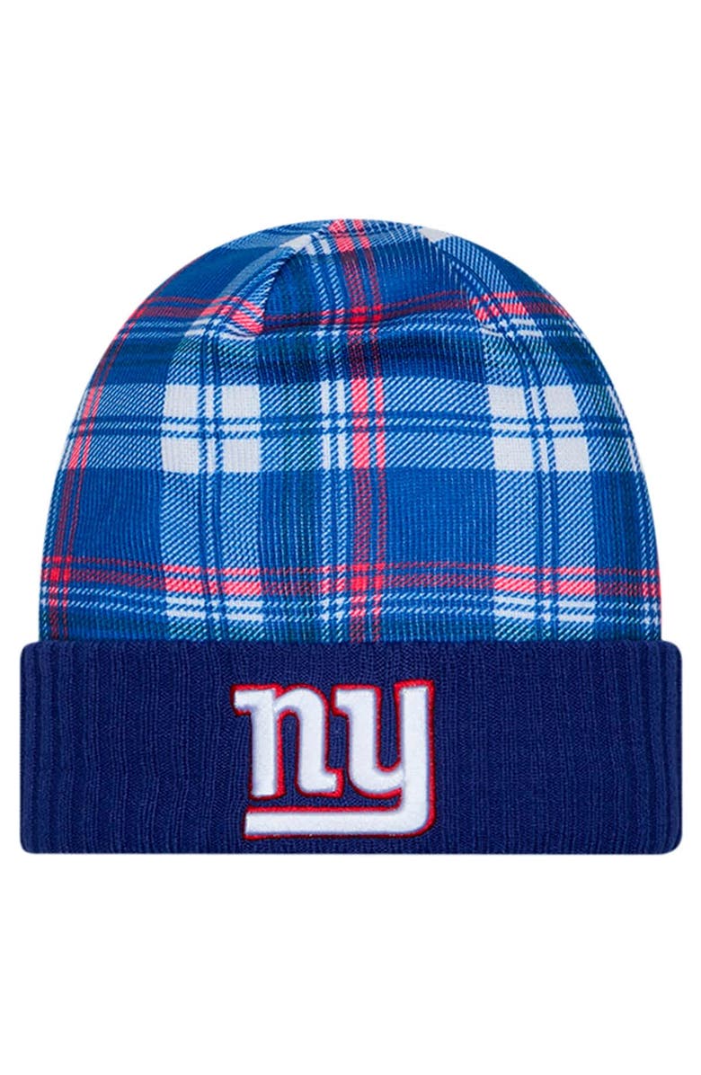 New Era Men's New Era Royal New York Giants Sideline Statement Cuffed Knit Hat, Main, color, Royal