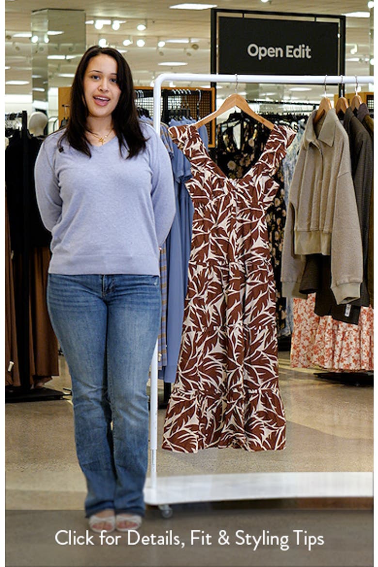 Palmy Days Tiered Cotton Midi Dress video