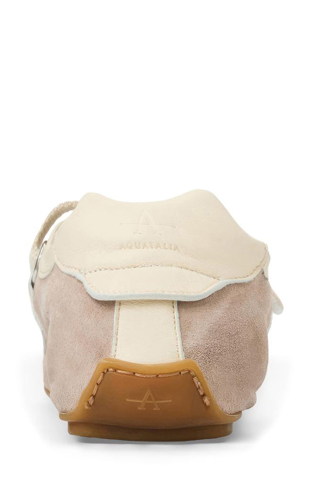 Quero Water Resistant Mary Jane Flat, Alternate, color, WARM GREY SUEDE