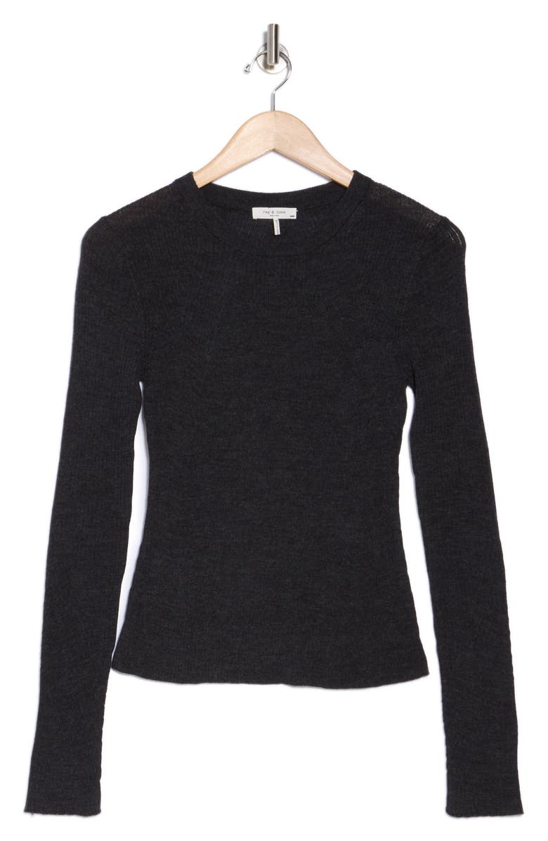 rag & bone Emily Ribbed Wool Sweater, Alternate, color,