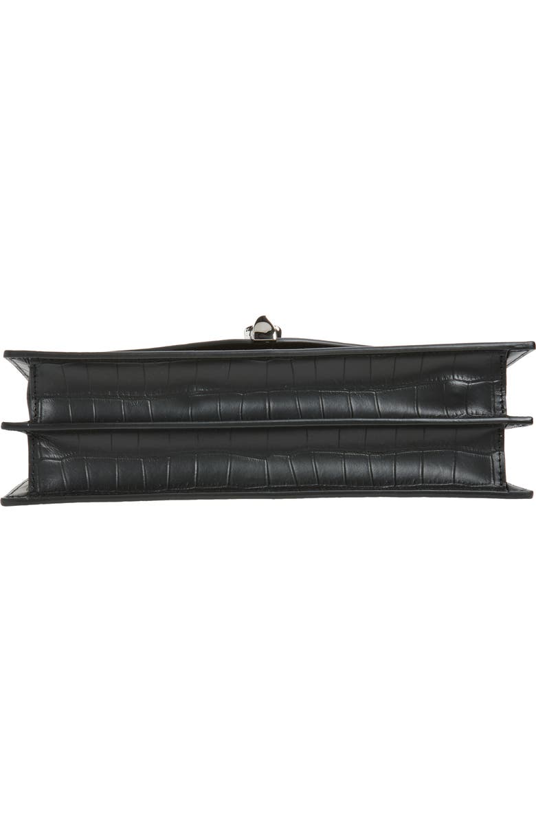 McQueen Skull Top Handle Bag, Alternate, color, Black