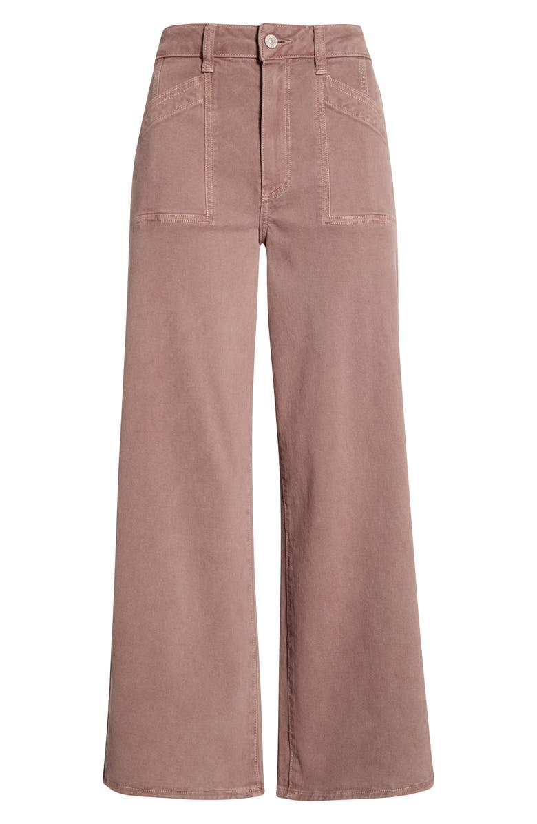 PAIGE Anessa High Waist Ankle Wide Leg Jeans, Main, color, Vintage Mauve Mist
