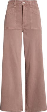 PAIGE Anessa High Waist Ankle Wide Leg Jeans