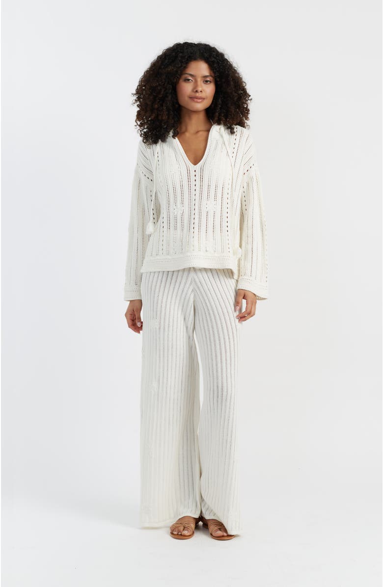 Chinti & Parker Laura Whitmore Bohemian Hoodie, Main, color, Cream