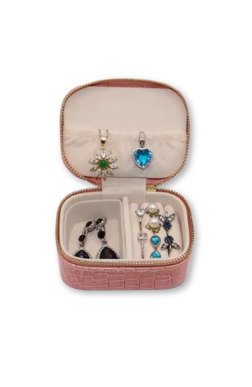 Emma Rae Faux Leather Snake Mini Jewelry Case