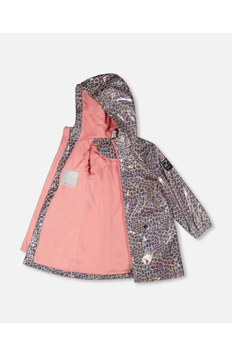 Deux par Deux Animal Rain Coat and Hat Set, Alternate, color, Animal Print