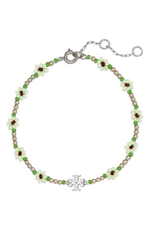 Curiosity Faux Pearl Flower Bracelet