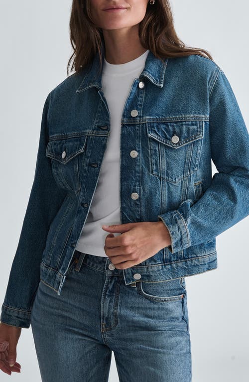 Mavi Jeans Rubie Denim Trucker Jacket in Mid Shaded Classic B at Nordstrom, Size Medium